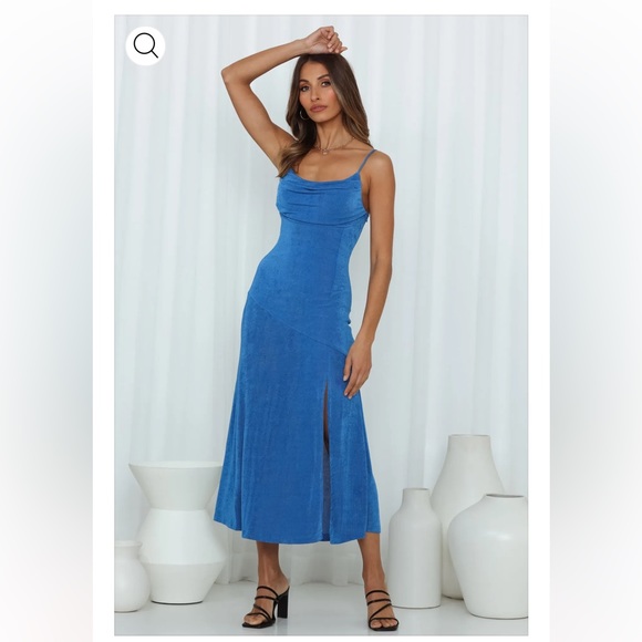 NWT Blue MIDI Dress - Picture 1 of 7